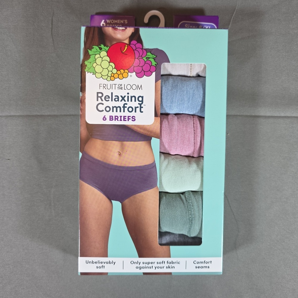 Fruit Of The Loom Relaxing Comfort Briefs Size 8 (XL)‎ 6 Tagless Modal Blend -#1